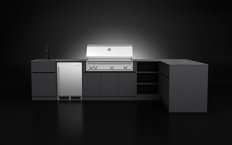 L-Shape-Powder-Coated-Aluminium-Outdoor-Kitchen-Cabinet